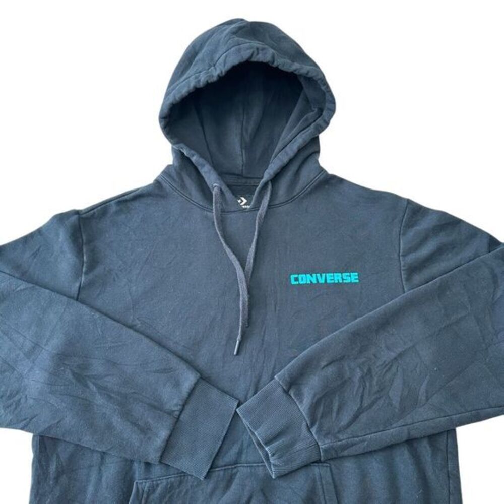Converse Mountain Graphic Hoodie Black Red Turquoise Outdoor Adventure Medium‎